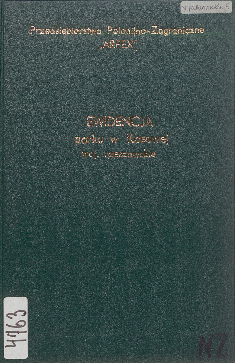 EP - Ewidencja parkowa, skan nr 1