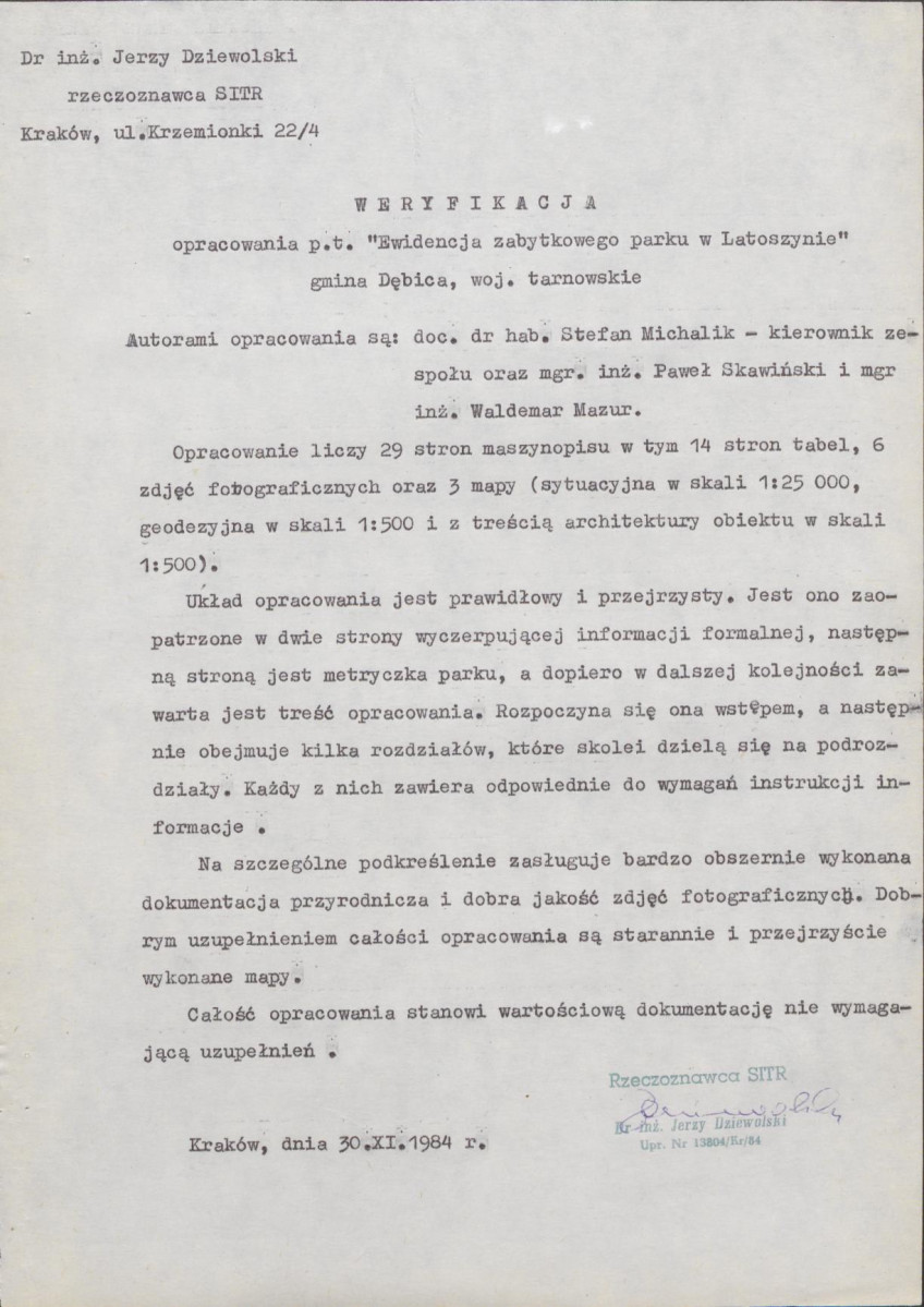 EP - Ewidencja parkowa, skan nr 8