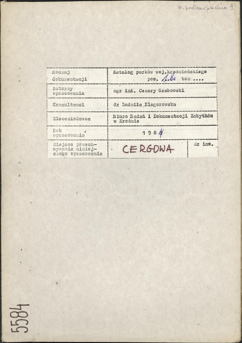 Ewidencja parkowa, skan nr 1