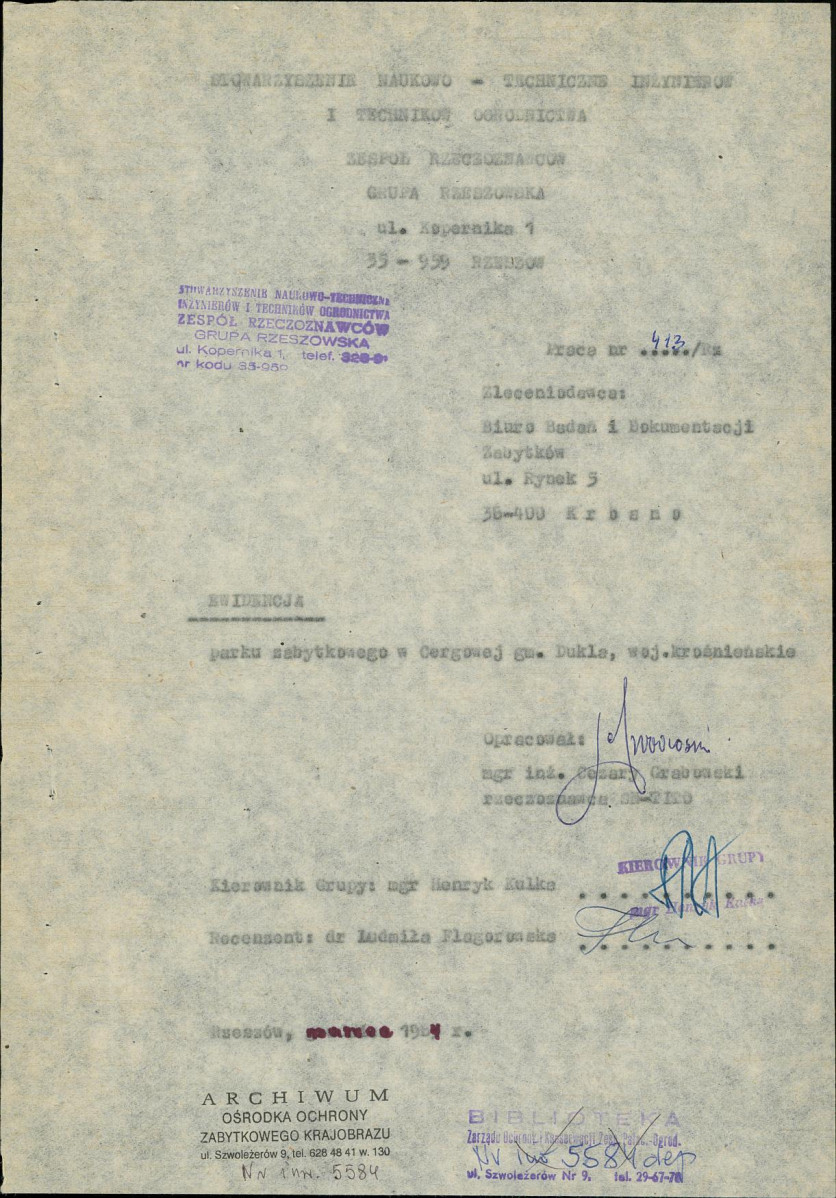 Ewidencja parkowa, skan nr 4