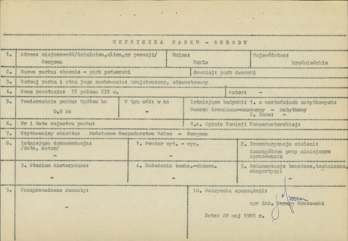 Ewidencja parkowa, skan nr 7
