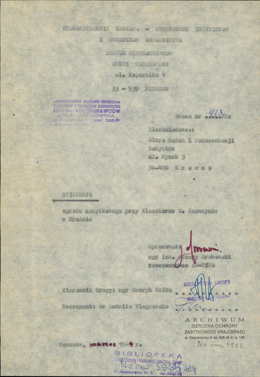 Ewidencja parkowa, skan nr 4