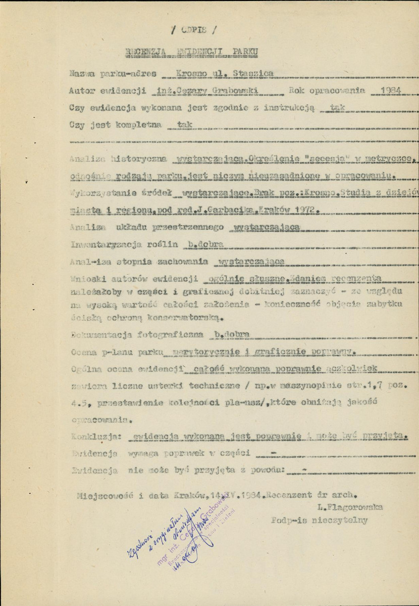 Ewidencja parkowa, skan nr 5