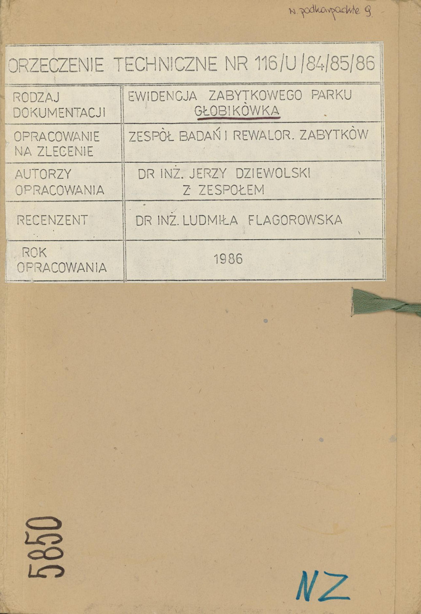 EP - Ewidencja parkowa, skan nr 1