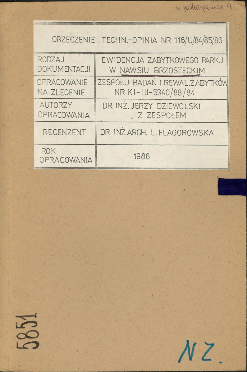 EP - Ewidencja parkowa, skan nr 1