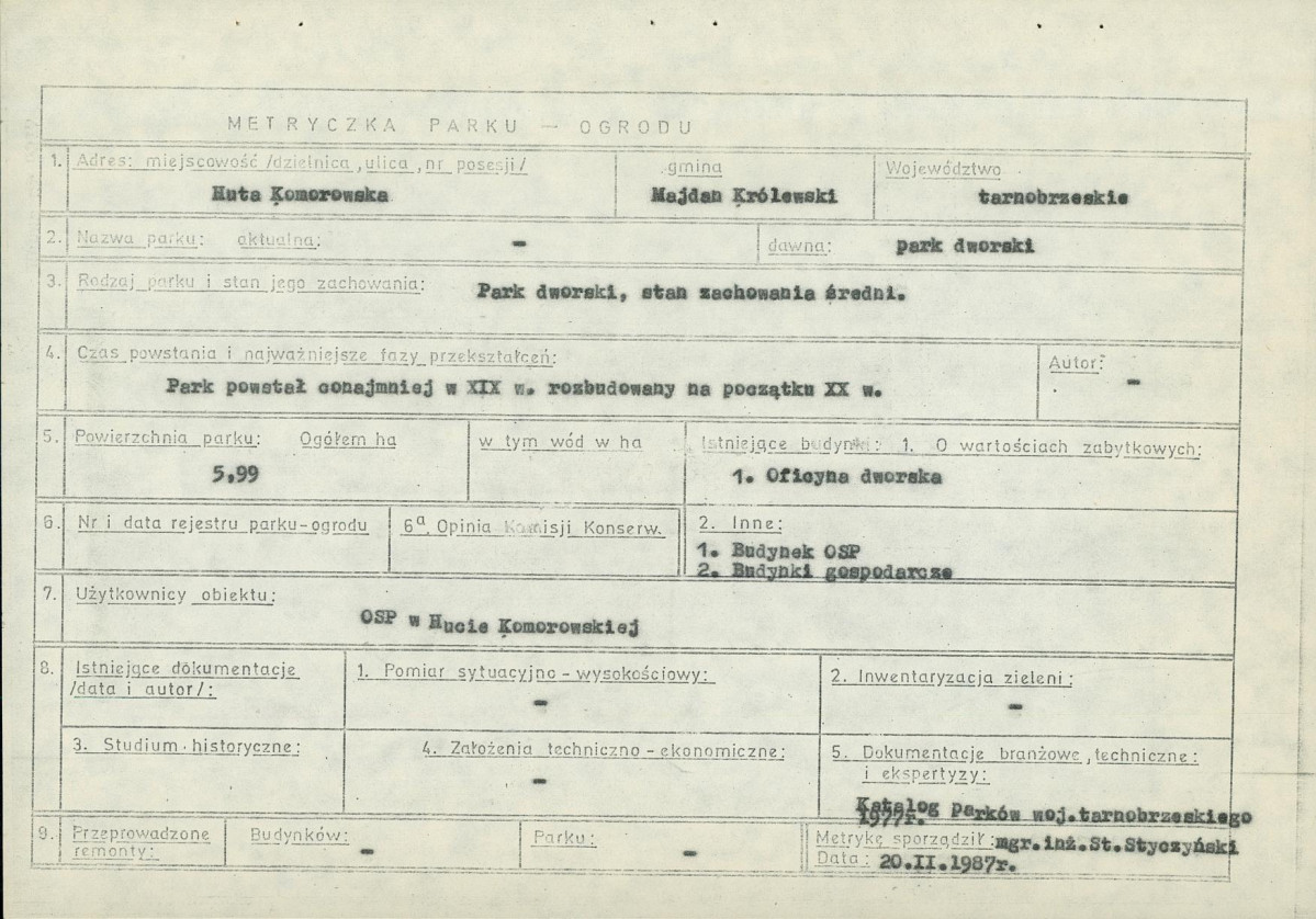 Ewidencja parkowa, skan nr 7