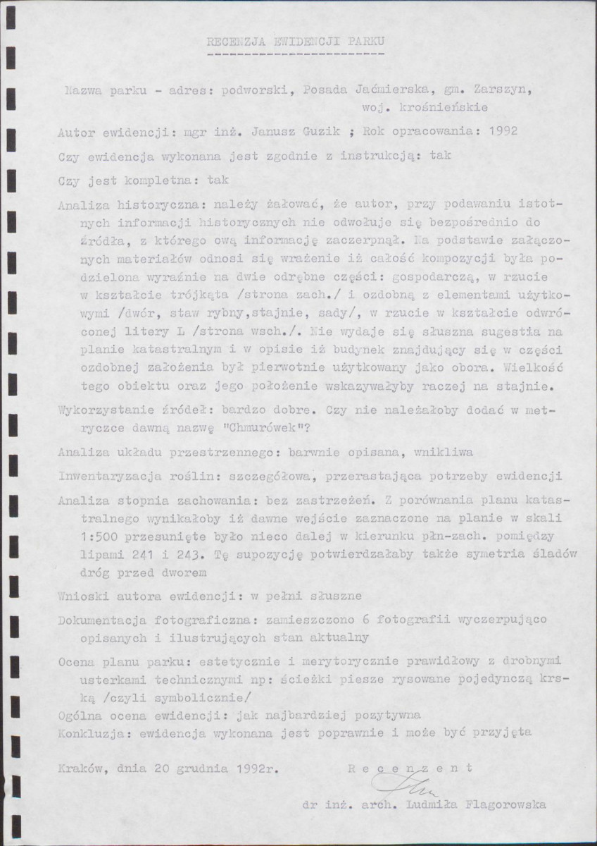 EP - Ewidencja parkowa, skan nr 6