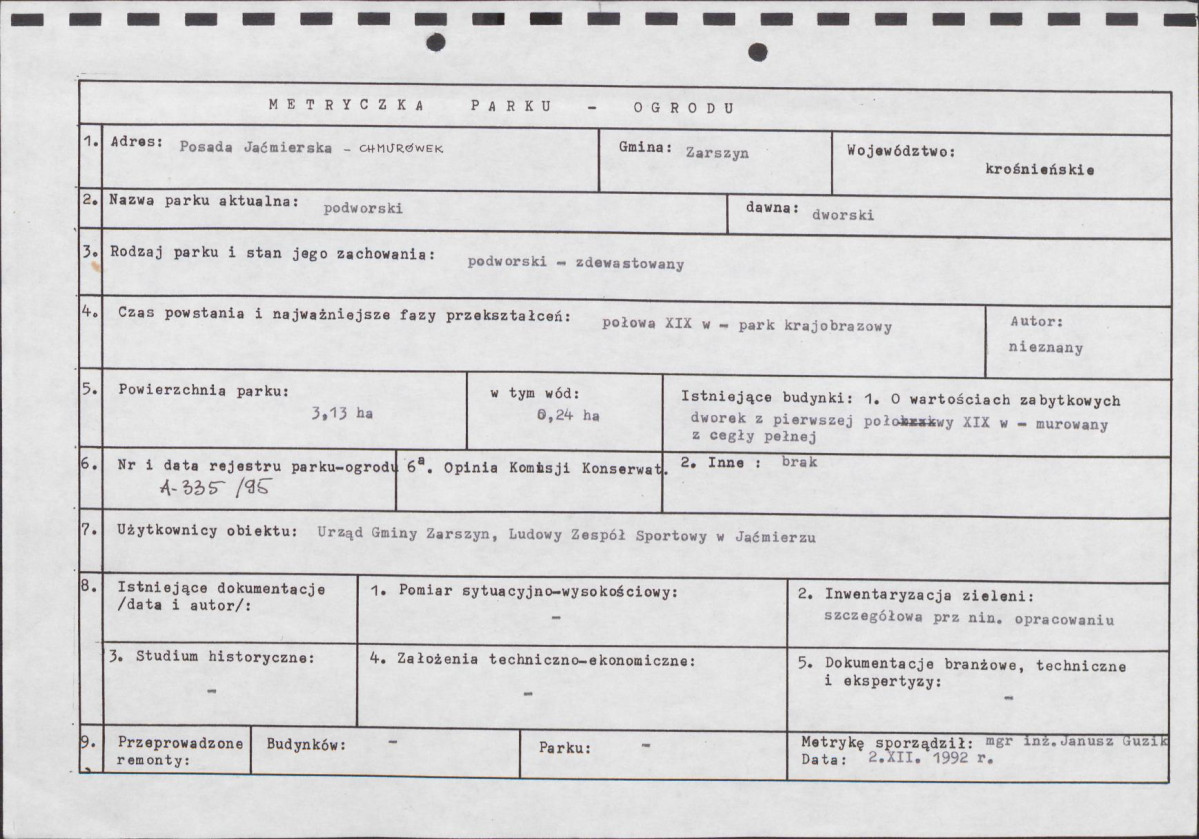EP - Ewidencja parkowa, skan nr 7