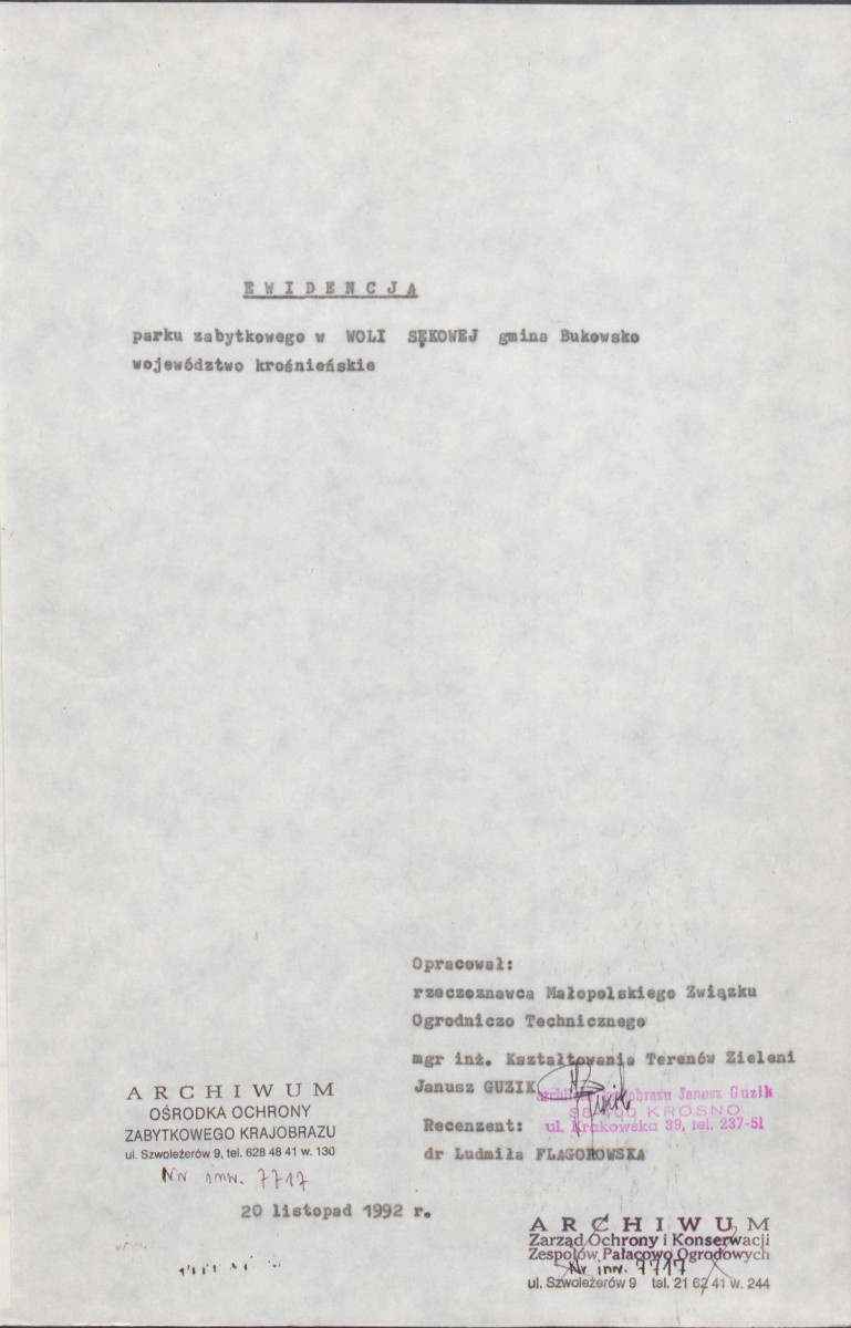 EP - Ewidencja parkowa, skan nr 4