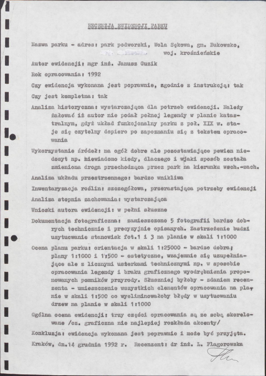 EP - Ewidencja parkowa, skan nr 5