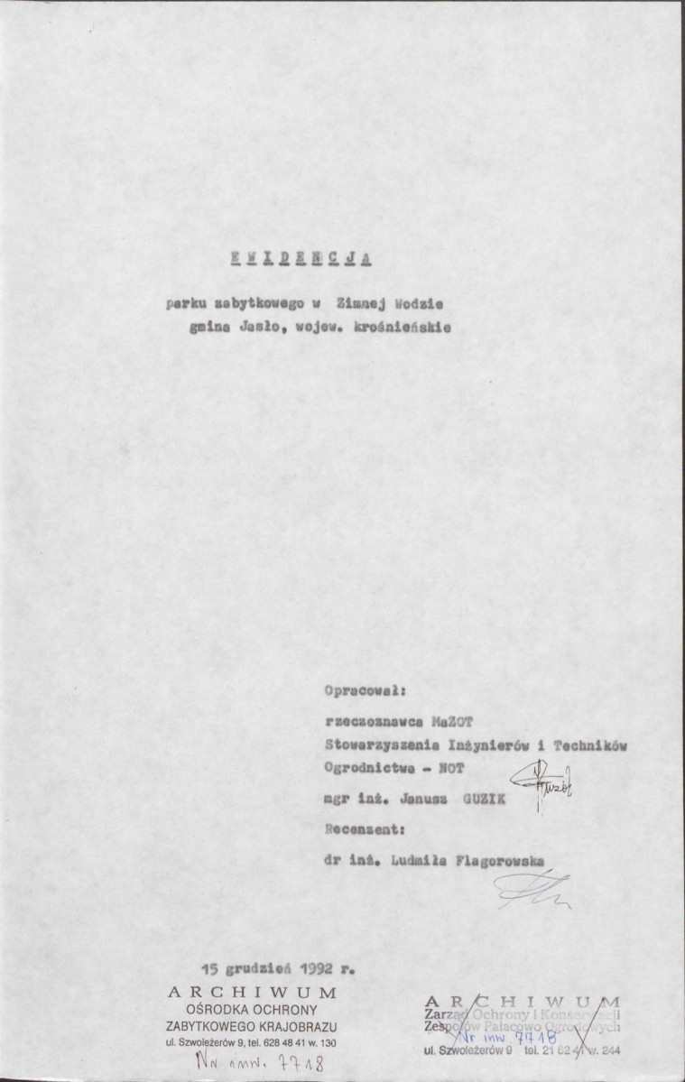 EP - Ewidencja parkowa, skan nr 4