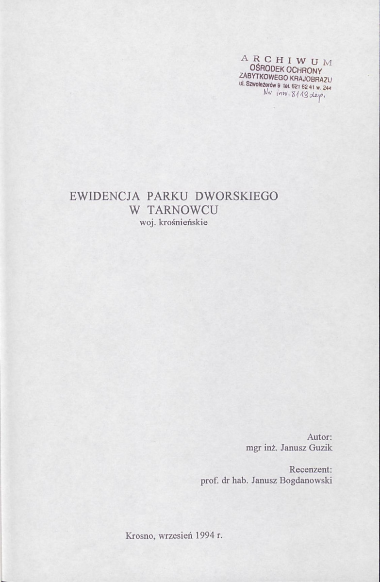 Ewidencja parkowa, skan nr 3