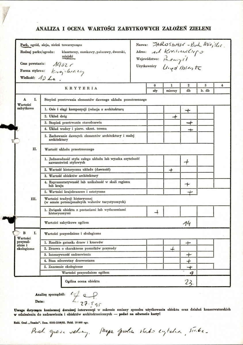 EP - Ewidencja parkowa, skan nr 2