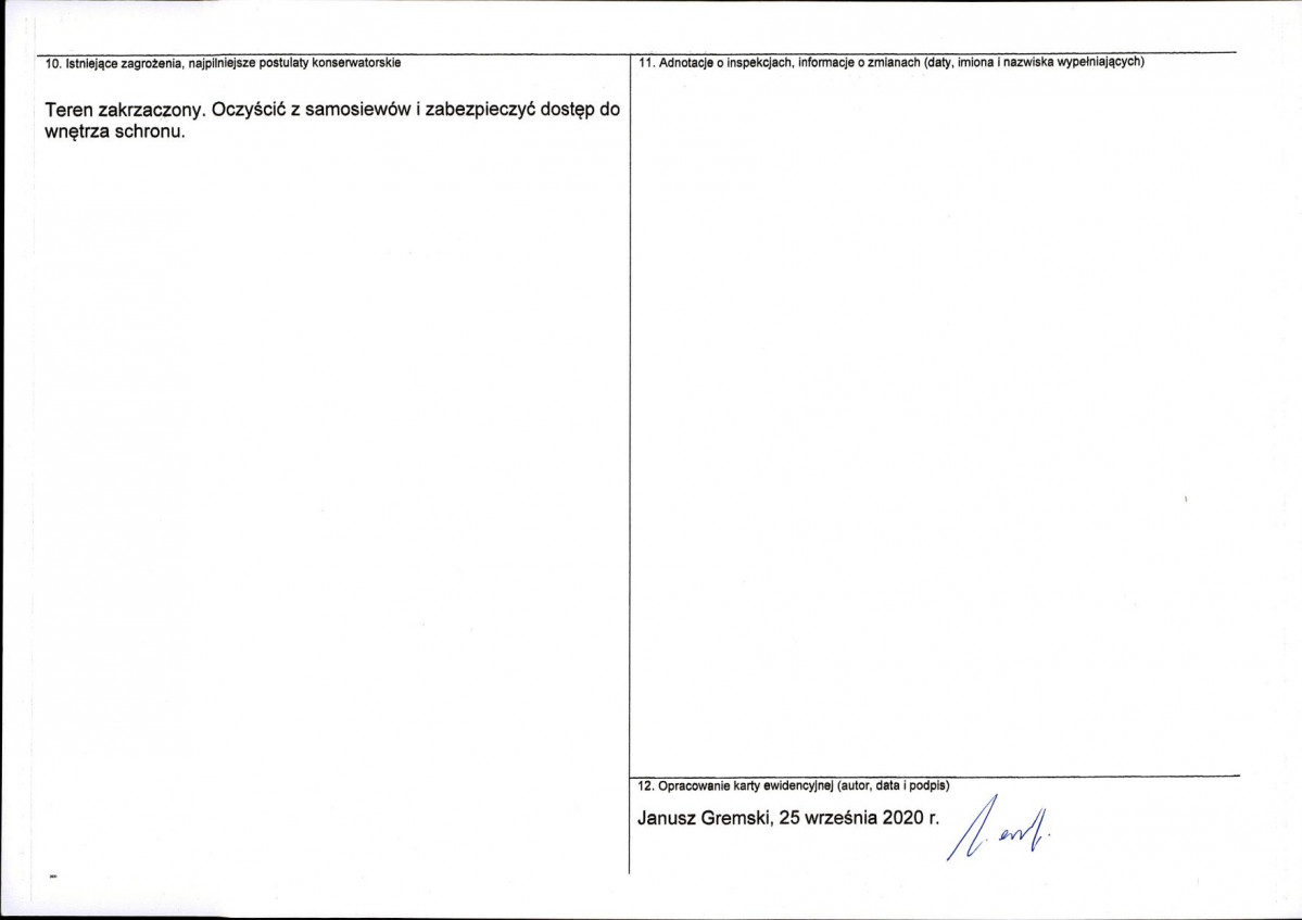 Karta obiektu niewpisanego do rejestru, skan nr 2