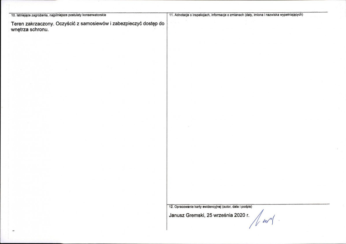 Karta obiektu niewpisanego do rejestru, skan nr 2