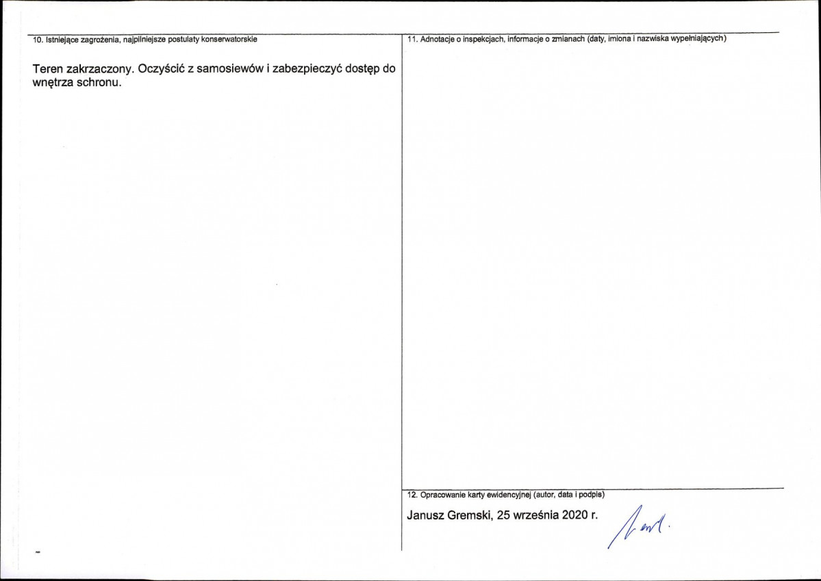 Karta obiektu niewpisanego do rejestru, skan nr 2