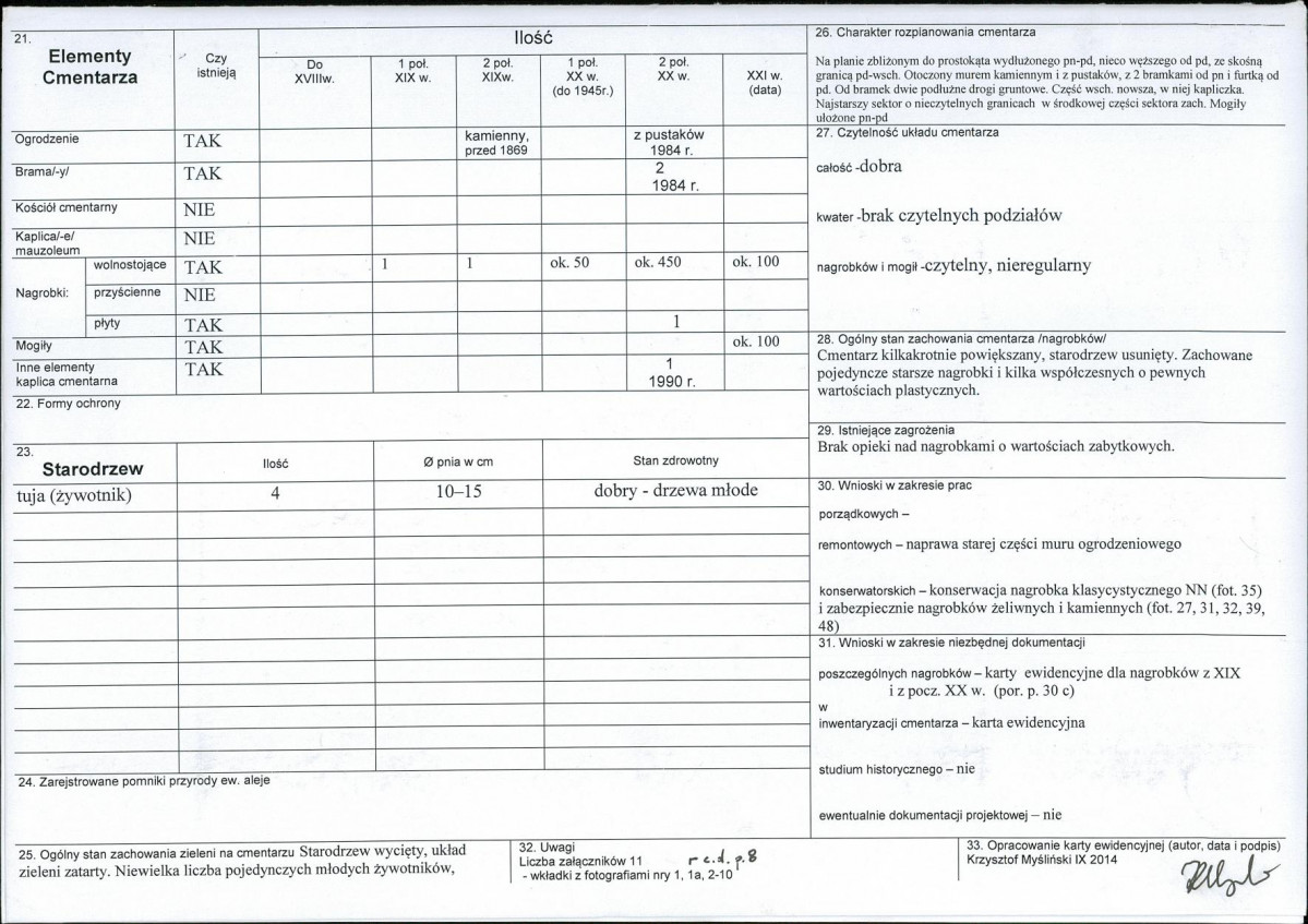 KC - Karta cmentarza, skan nr 6