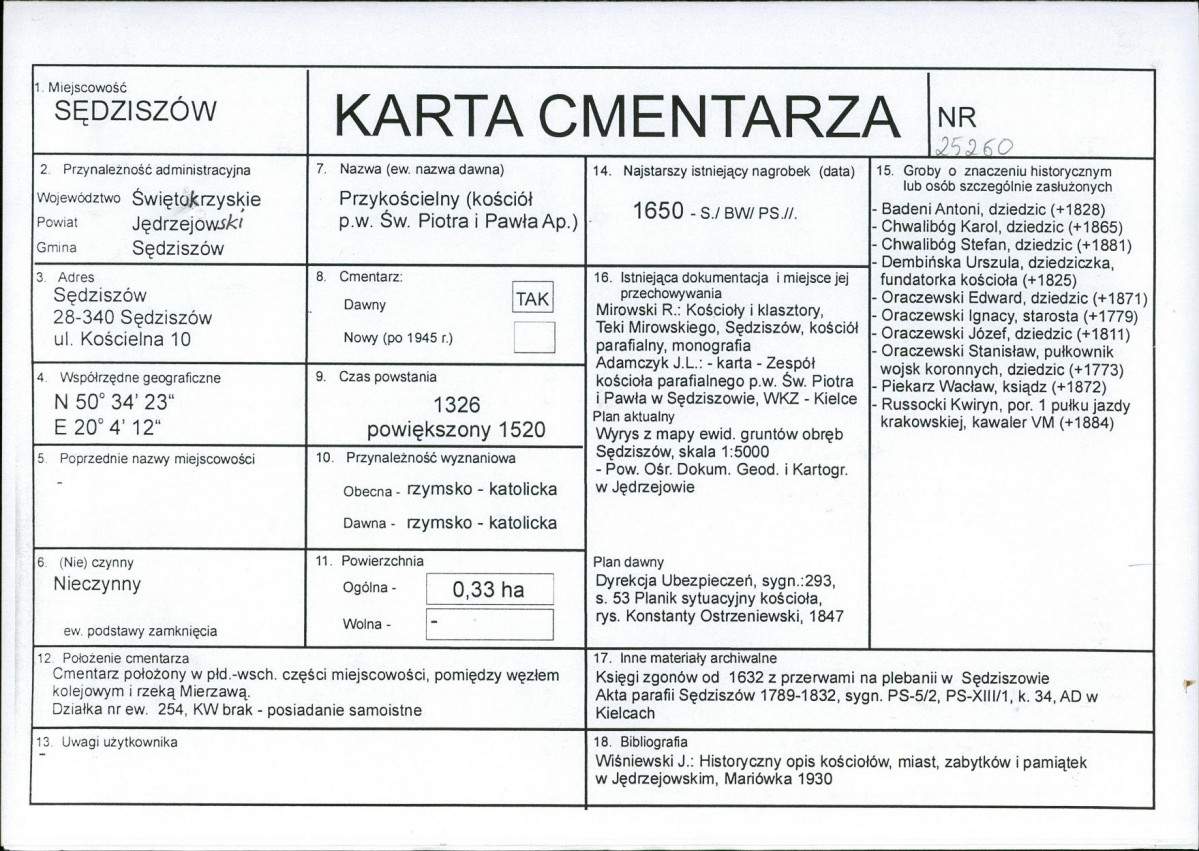 Karta cmentarza, skan nr 1
