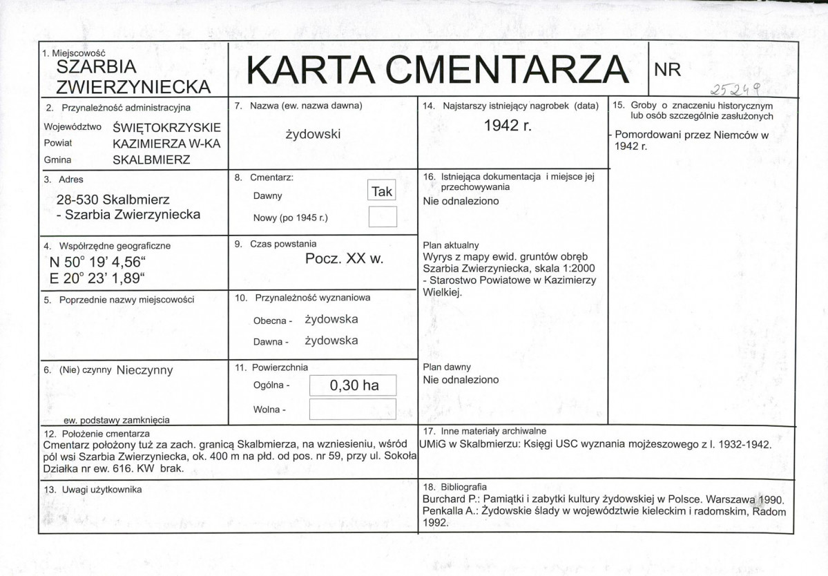 Karta cmentarza, skan nr 1