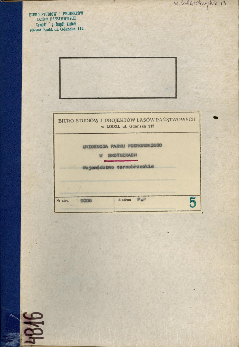 EP - Ewidencja parkowa, skan nr 1
