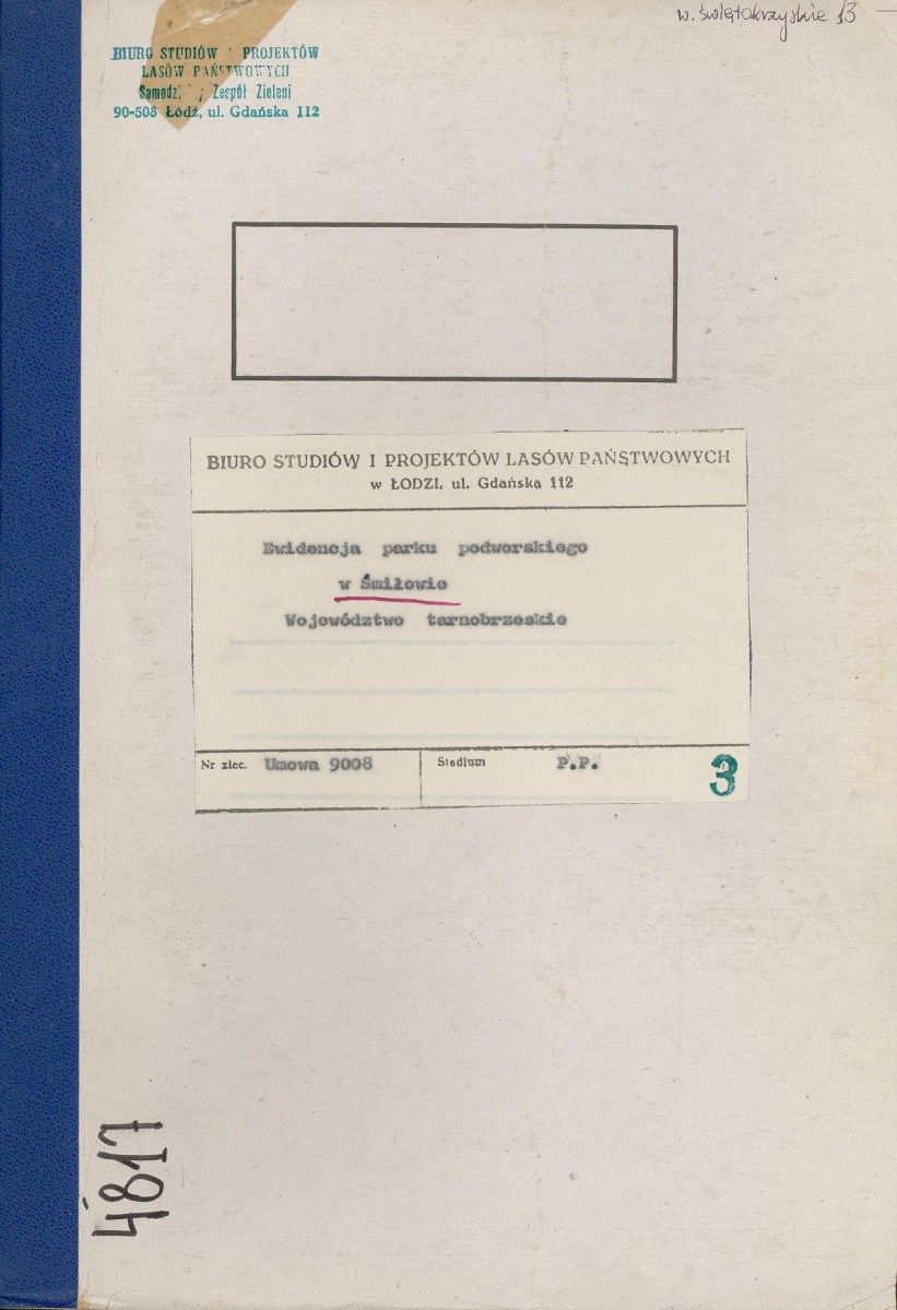 EP - Ewidencja parkowa, skan nr 1