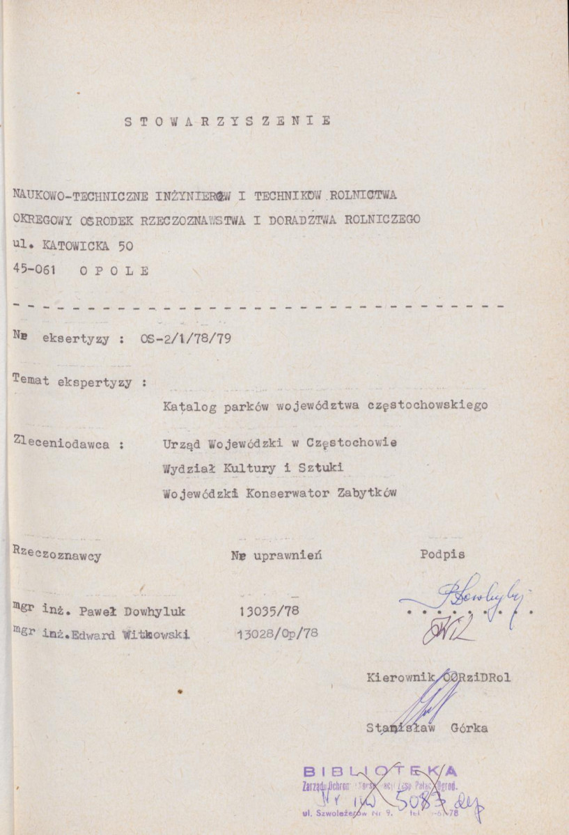 EP - Ewidencja parkowa, skan nr 4