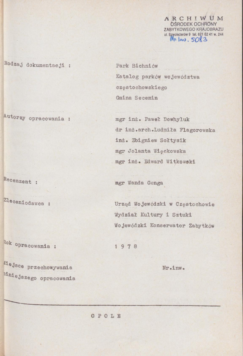 EP - Ewidencja parkowa, skan nr 6