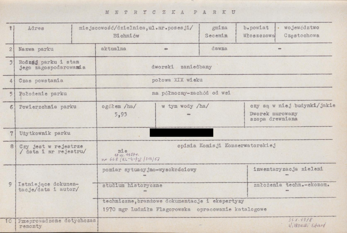 EP - Ewidencja parkowa, skan nr 7