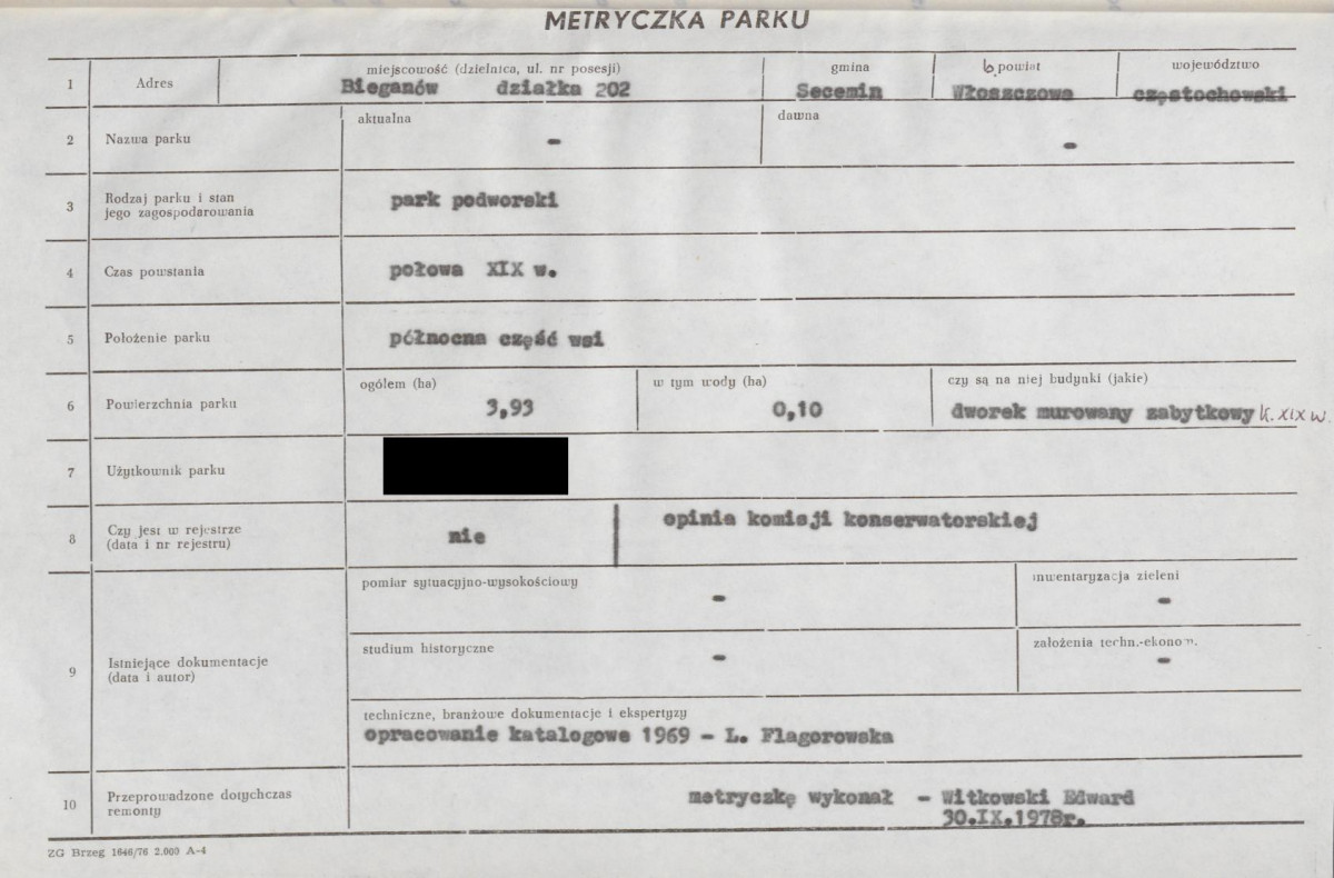 EP - Ewidencja parkowa, skan nr 8