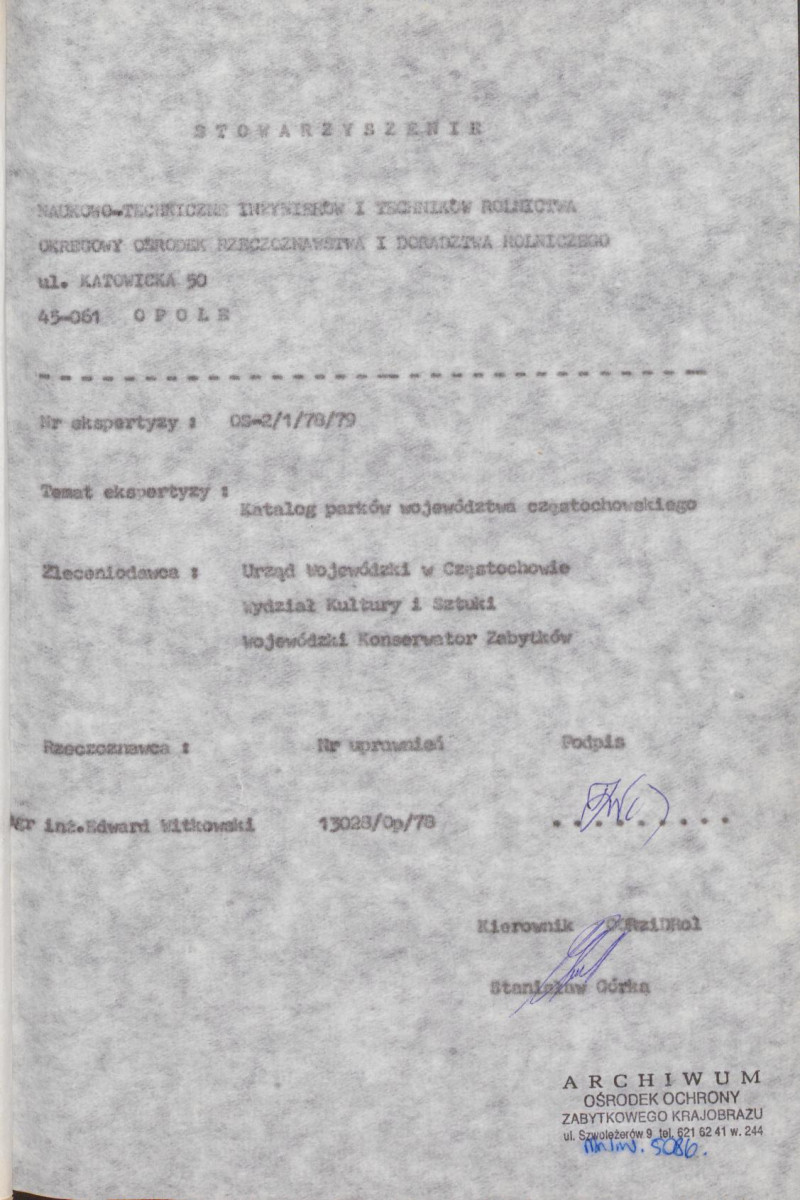 EP - Ewidencja parkowa, skan nr 4