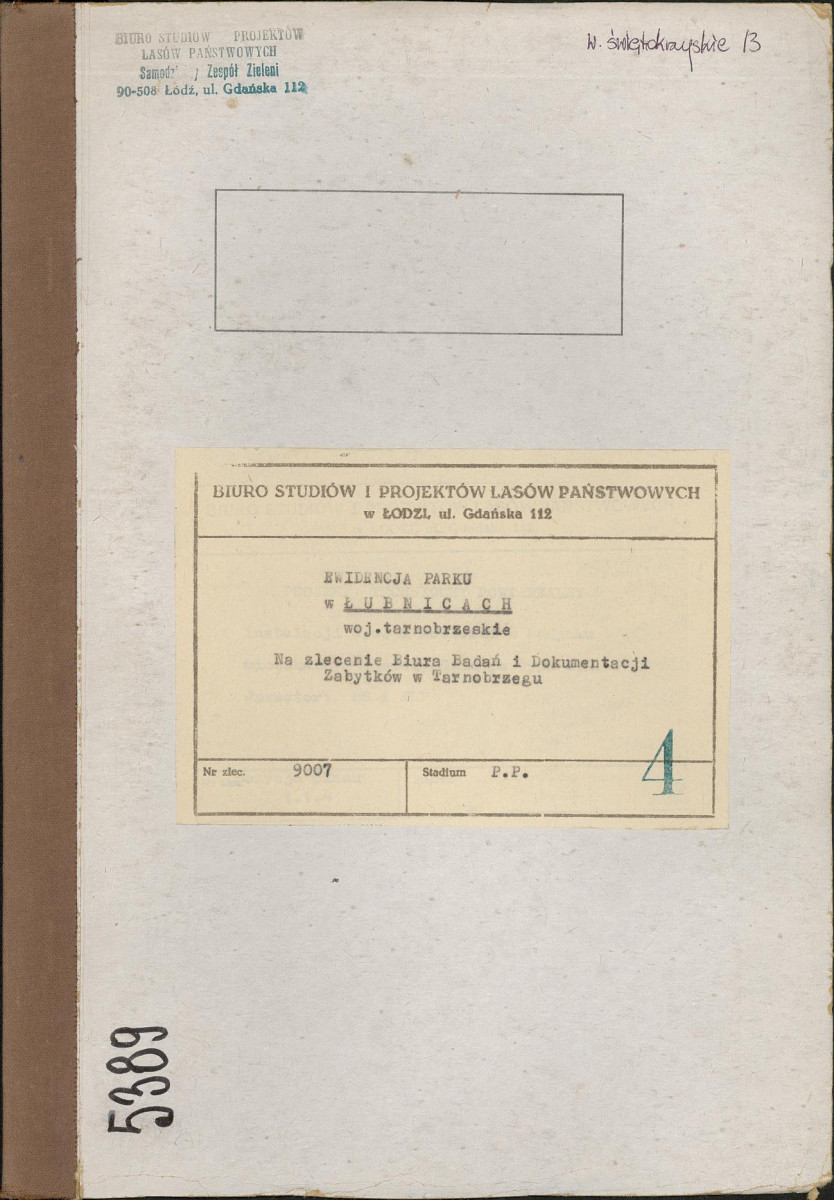 EP - Ewidencja parkowa, skan nr 1