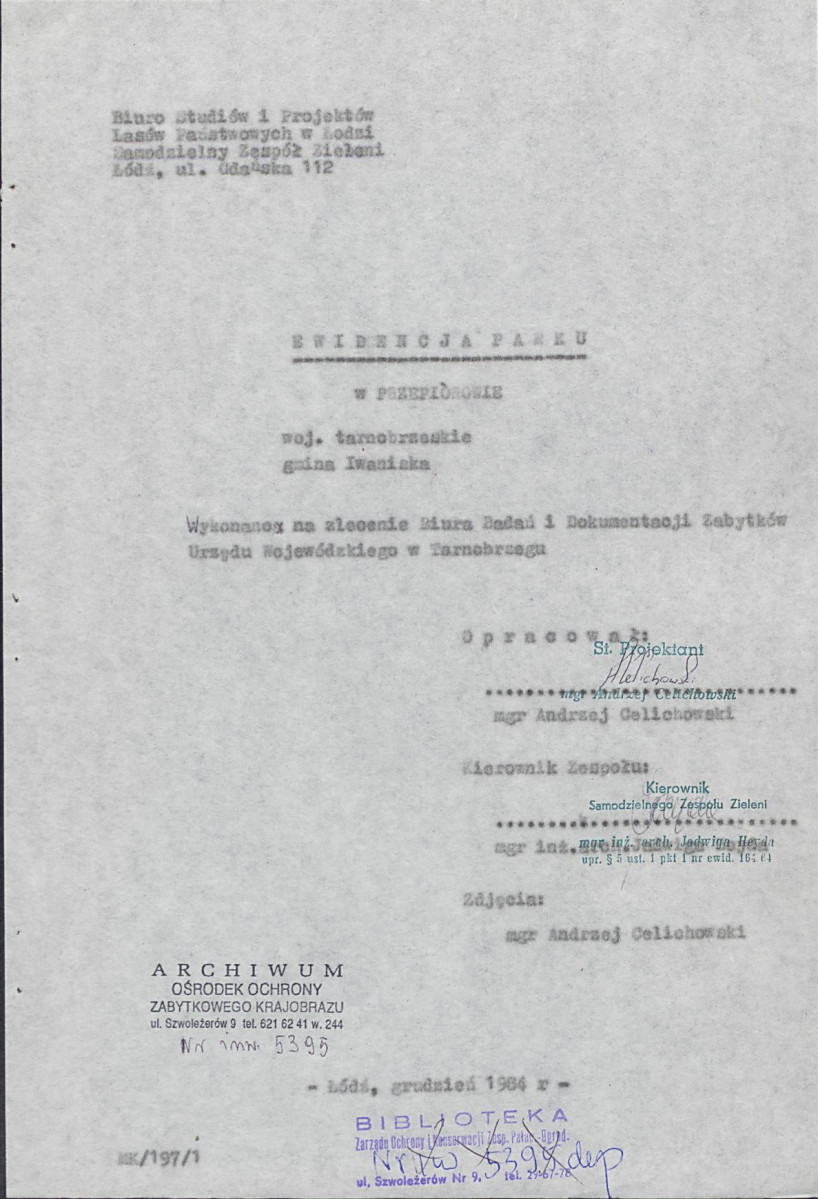 Ewidencja parkowa, skan nr 4