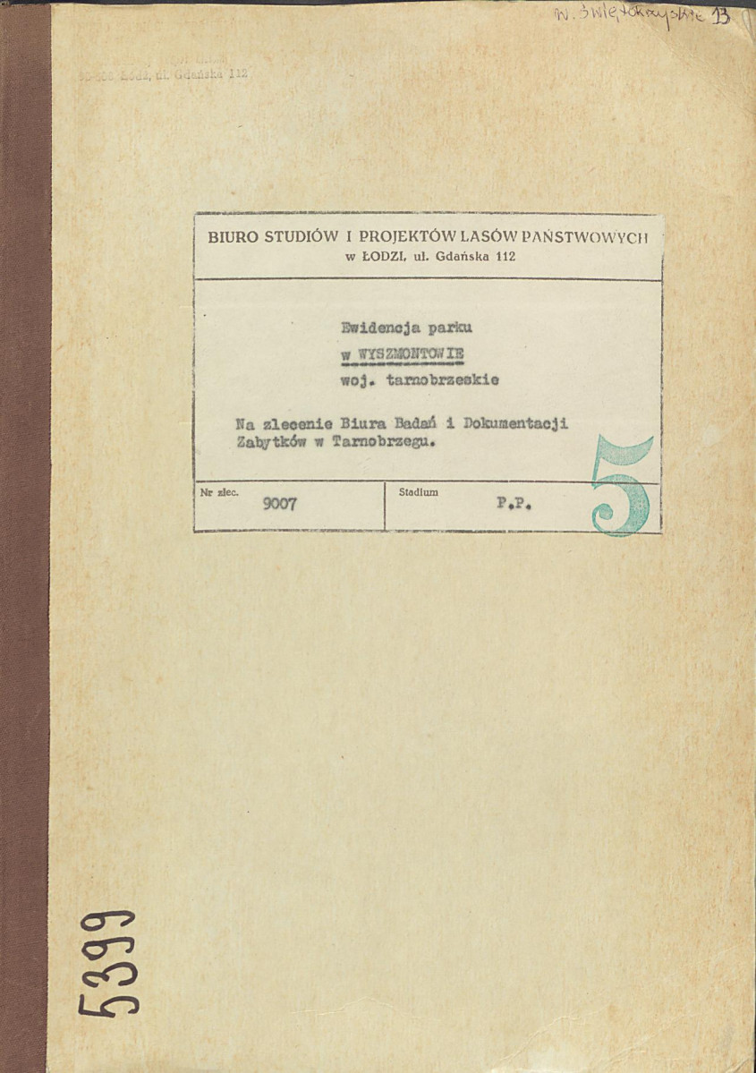 EP - Ewidencja parkowa, skan nr 1