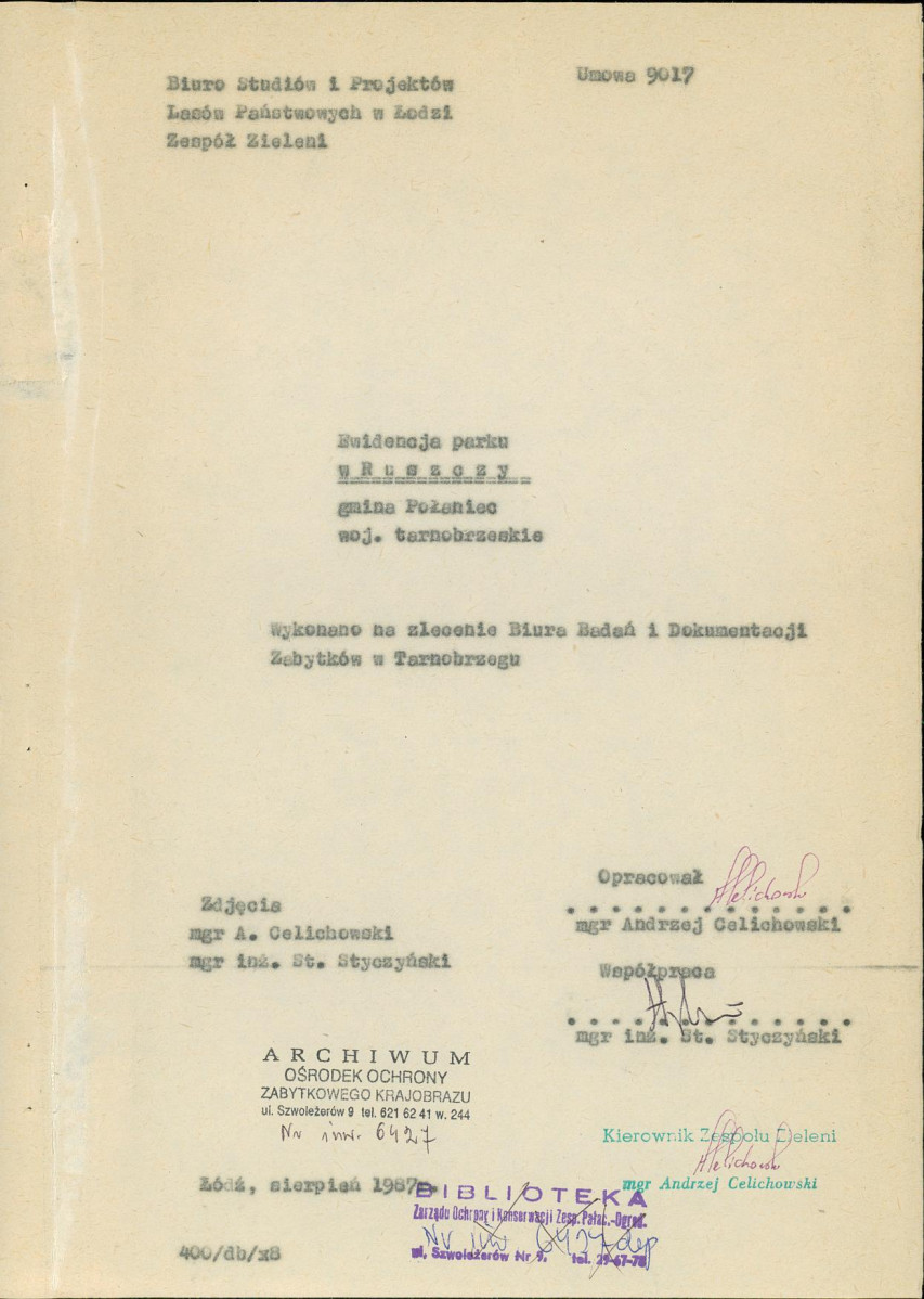 Ewidencja parkowa, skan nr 5
