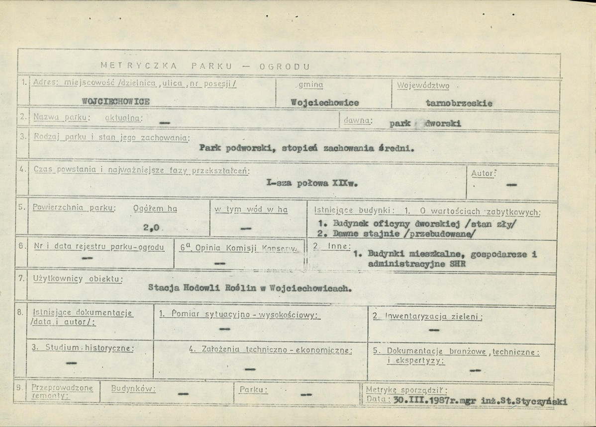 Ewidencja parkowa, skan nr 9