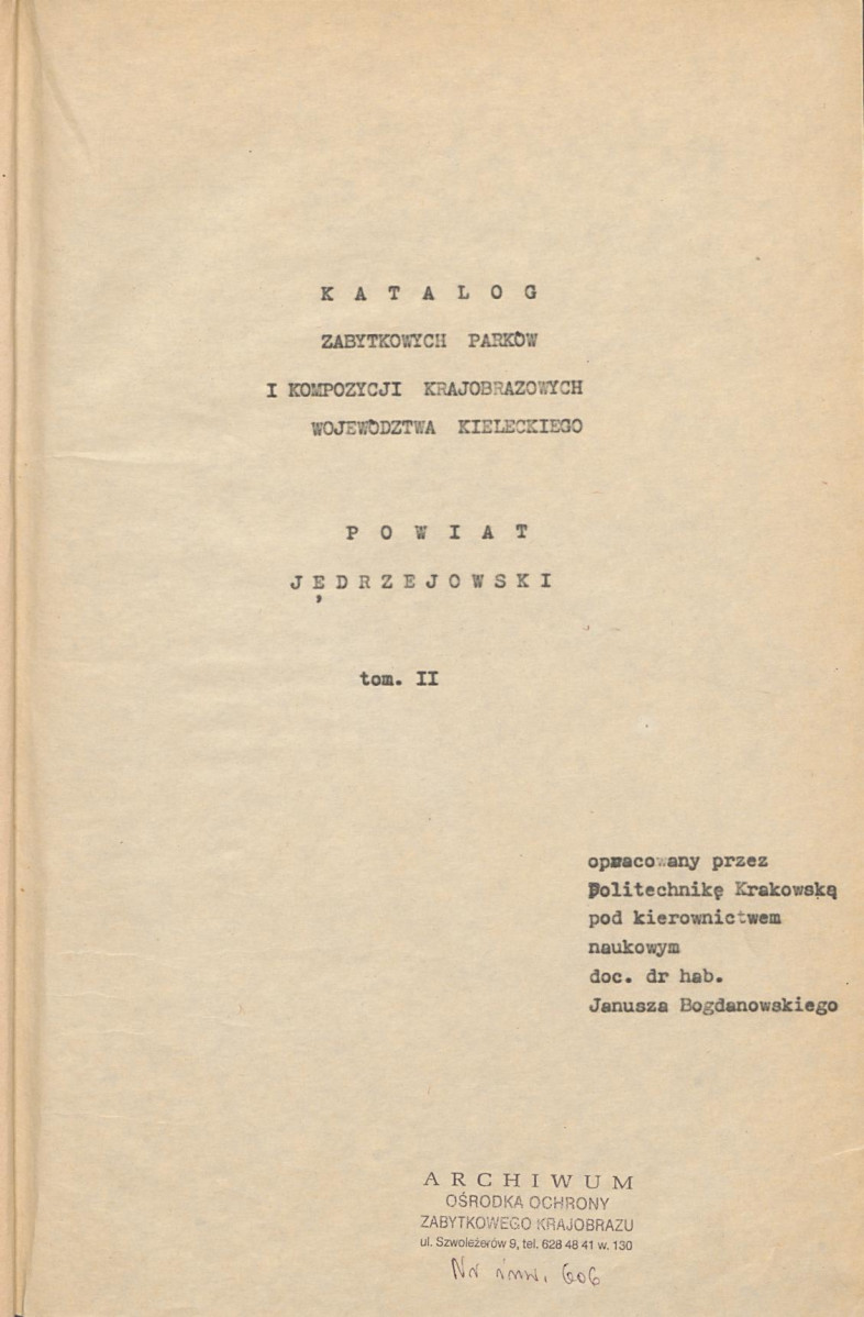 EP - Ewidencja parkowa, skan nr 1