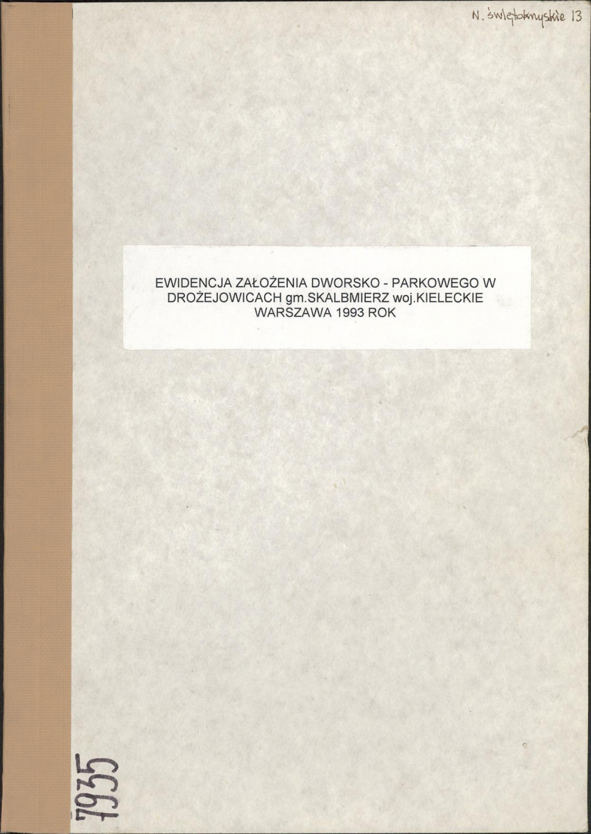 EP - Ewidencja parkowa, skan nr 1