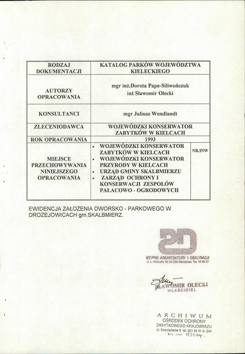 EP - Ewidencja parkowa, skan nr 4