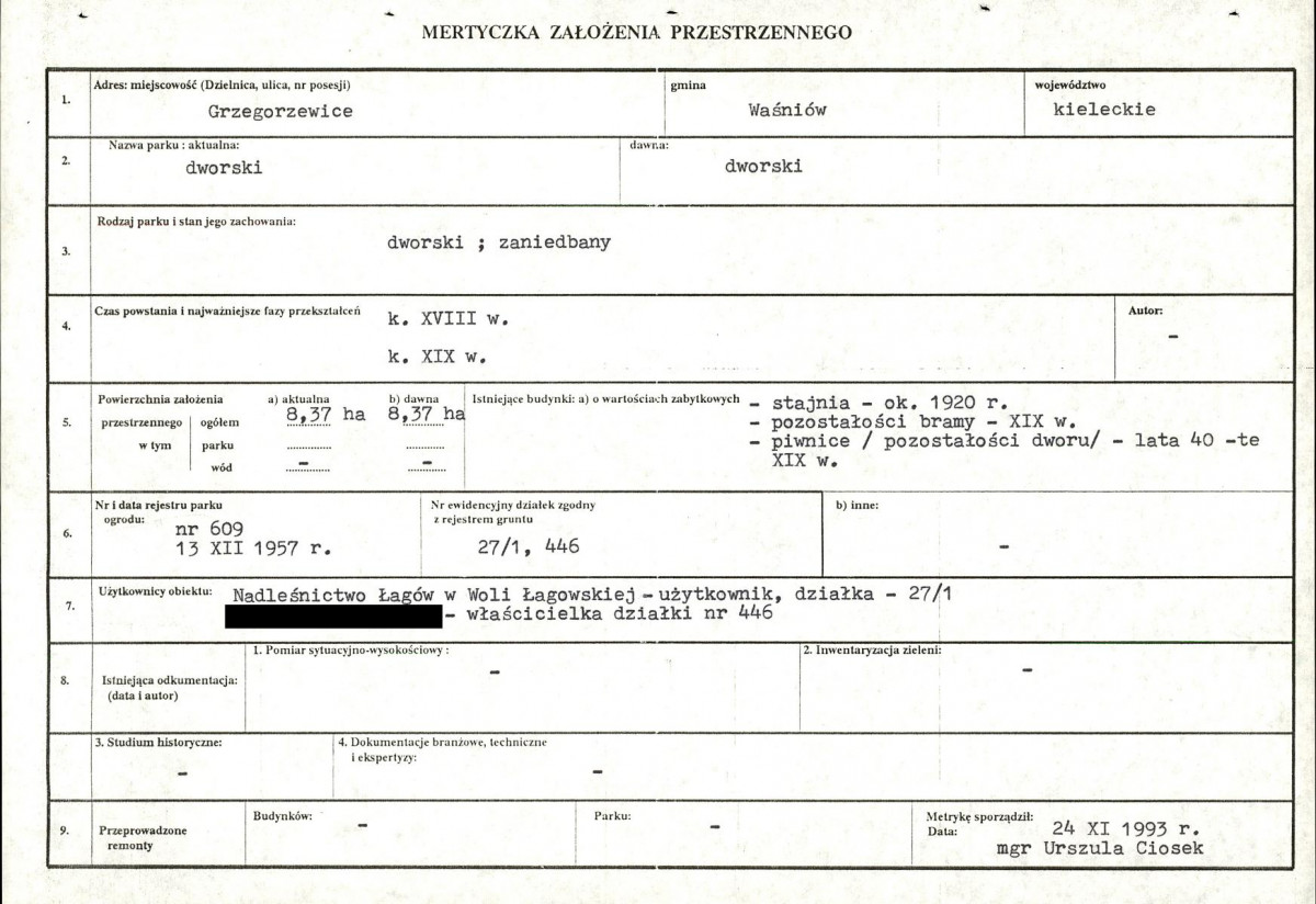 EP - Ewidencja parkowa, skan nr 7