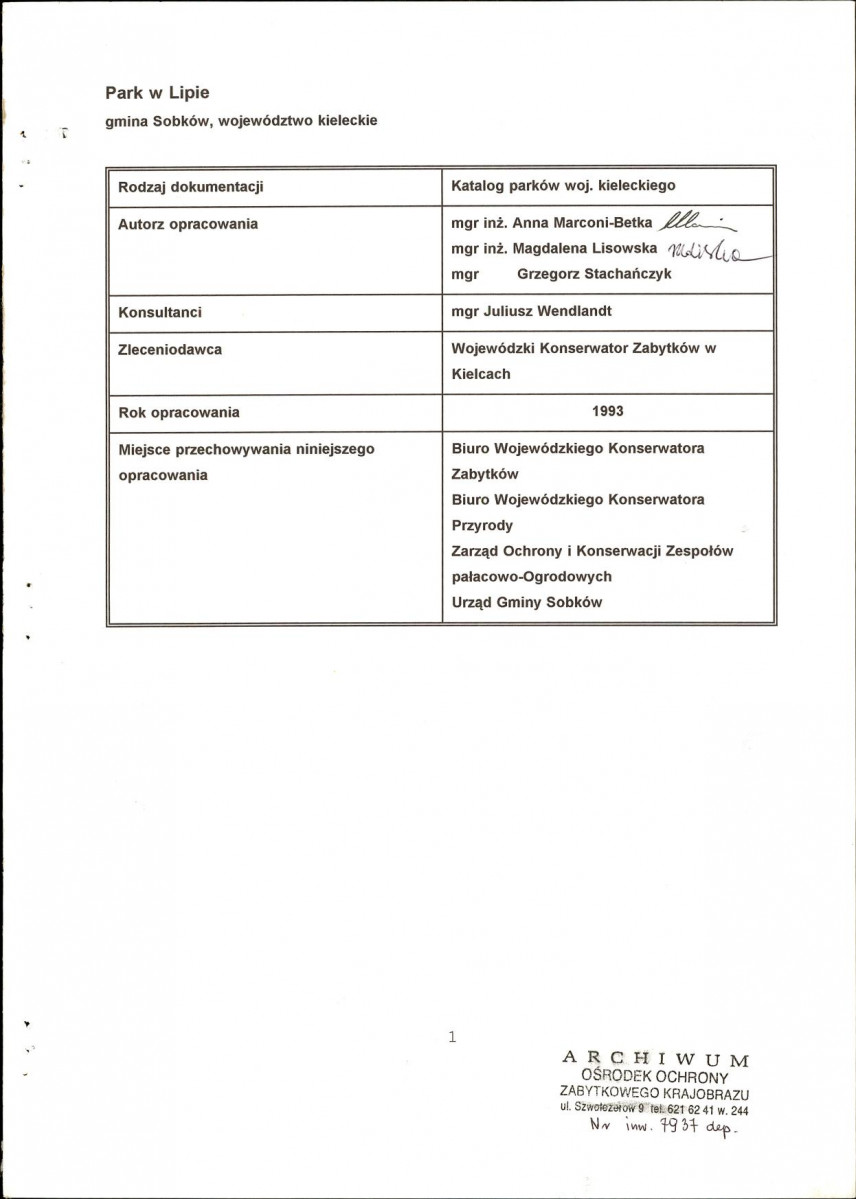 EP - Ewidencja parkowa, skan nr 5