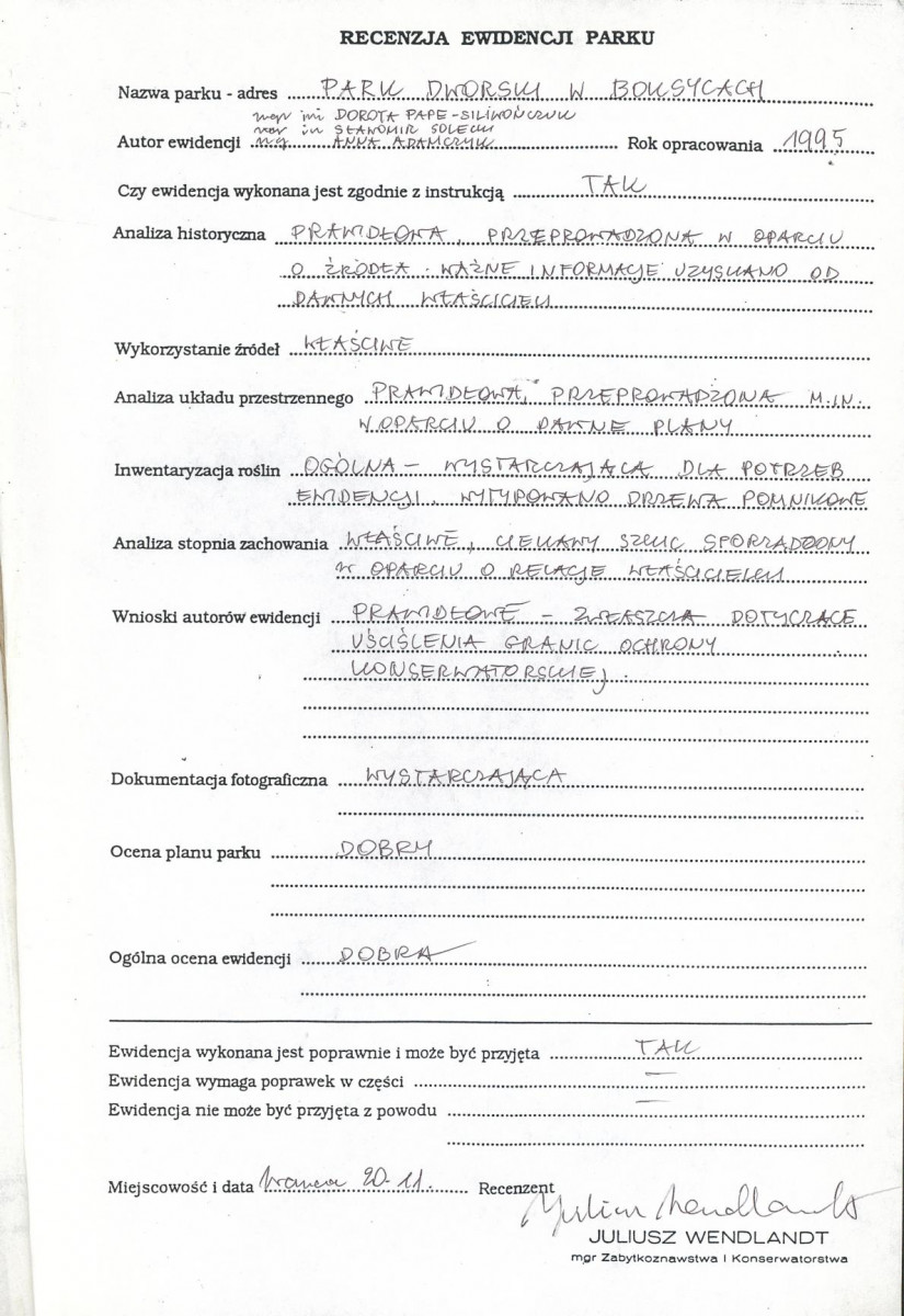 EP - Ewidencja parkowa, skan nr 4