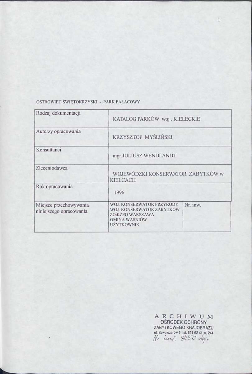 EP - Ewidencja parkowa, skan nr 4