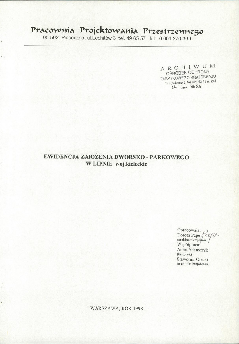 EP - Ewidencja parkowa, skan nr 4