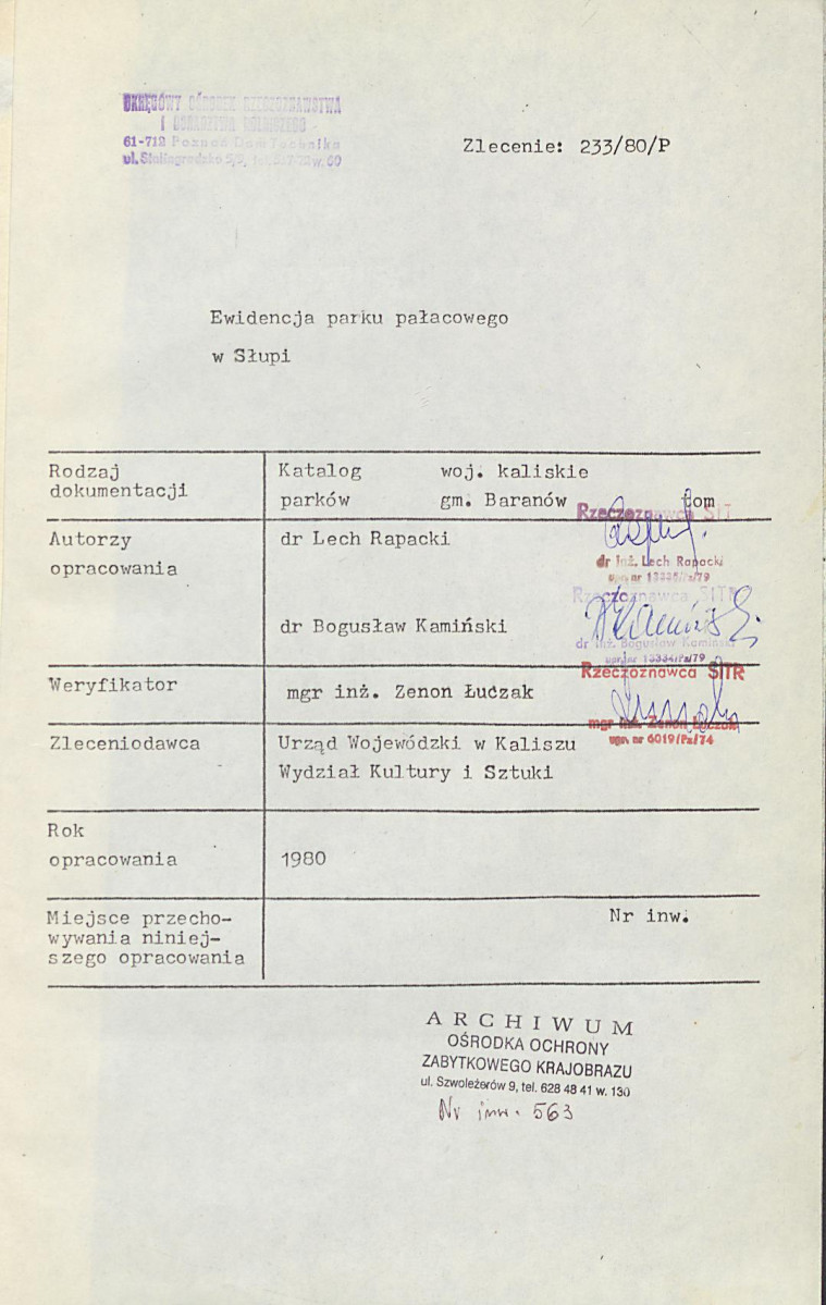 EP - Ewidencja parkowa, skan nr 5