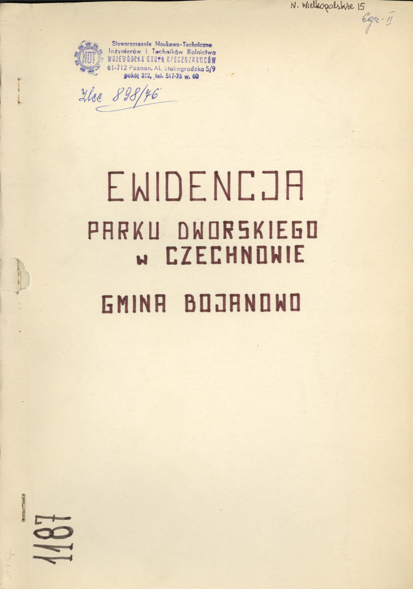 Ewidencja parkowa, skan nr 1