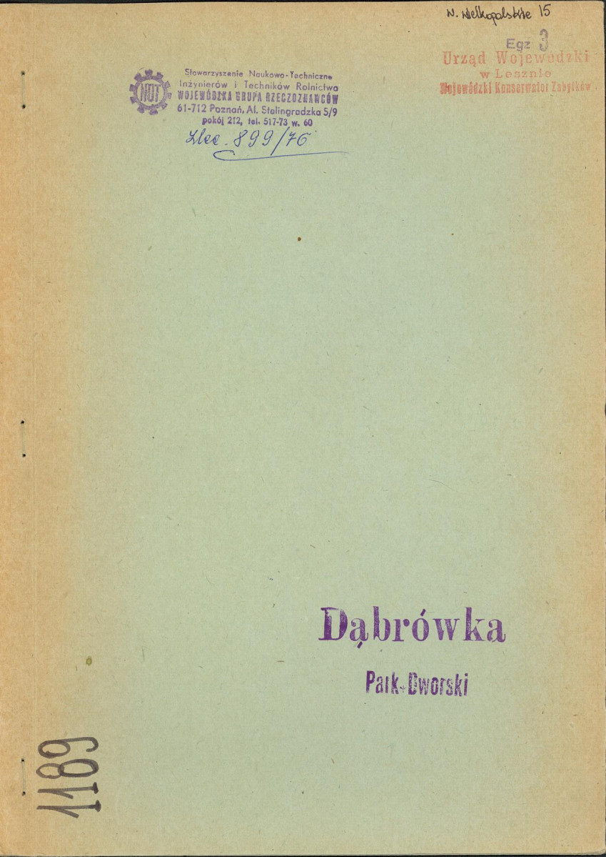 Ewidencja parkowa, skan nr 1