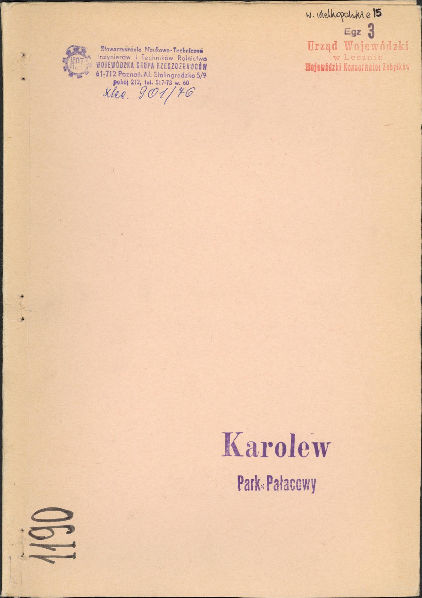 EP - Ewidencja parkowa, skan nr 1