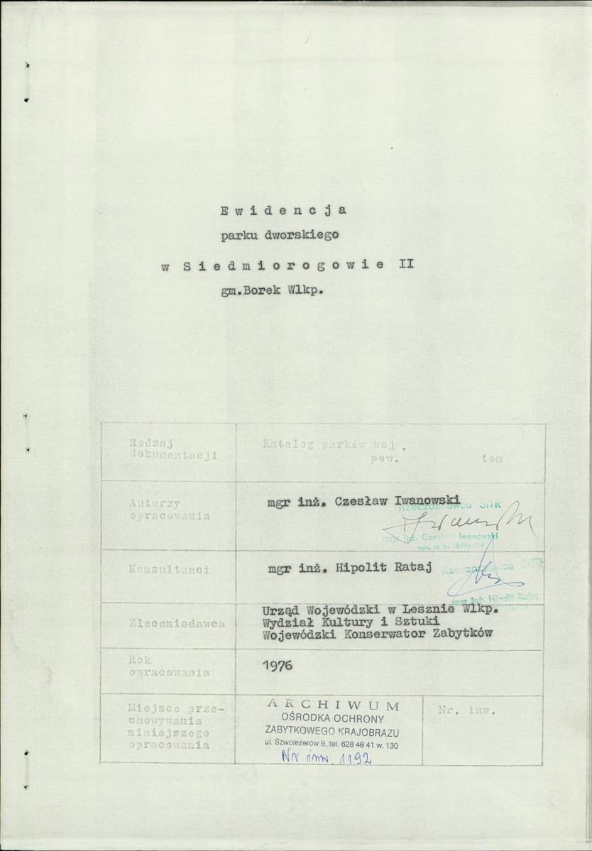 Ewidencja parkowa, skan nr 4