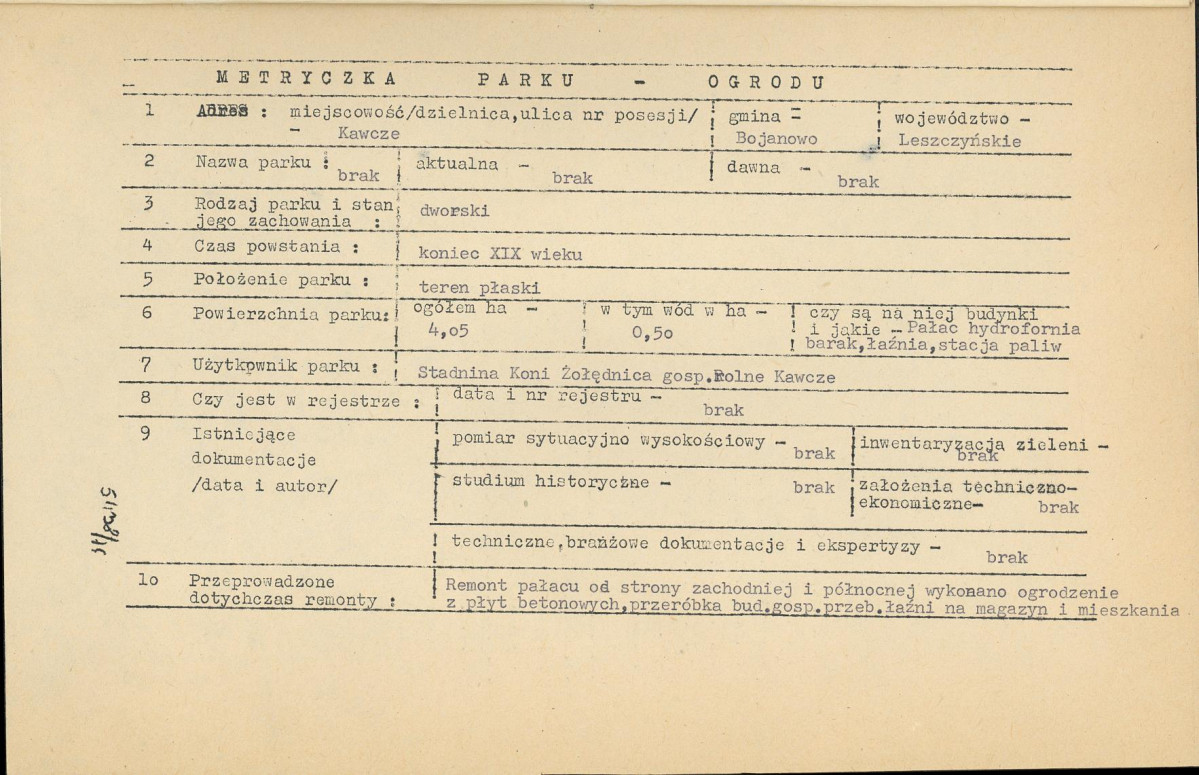 Ewidencja parkowa, skan nr 5