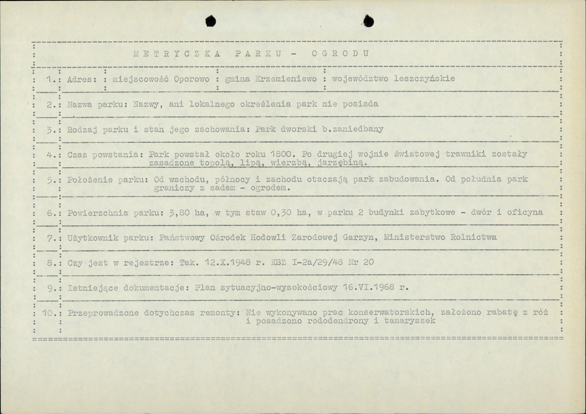 Ewidencja parkowa, skan nr 4